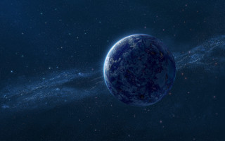 Blue planet starry sky glow - a blue planet free wallpaper
