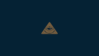 Triangle eye blue gold abstract - the bottom of it free wallpaper