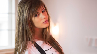 Serious portrait adrienn henczné deák - a black tie free wallpaper