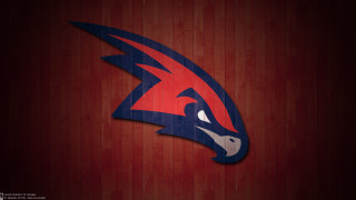 Red blue logo wooden wall - northwest school free wallpaper