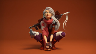 Woman gun stool crossed armor - artstation hq free wallpaper for desktop