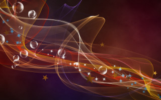 Colorful abstract stars bubbles light - claire dalby free wallpaper for desktop