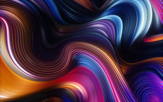 Colorful wavy curves abstract vibrant - wavy line free wallpaper