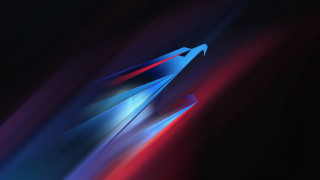 Colorful abstract blue red plane - geometric abstract art free wallpaper for desktop