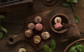 Cookie plant doughnuts wooden spoon - a wooden cutting board free wallpaper