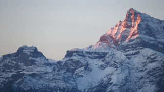 Mountain peak plane sky snow - tall peak free wallpaper
