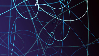 Blue background lines shapes cellphone - a wireframe diagram free wallpaper