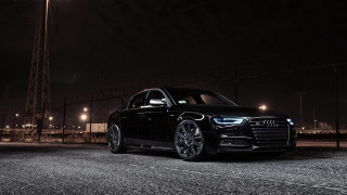 Black car parking lot night 4 - dark night free wallpaper