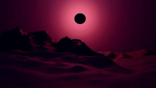 Red black mountain sunset sky - cinema 4 d free wallpaper