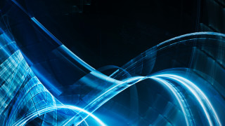 Blue abstract lines curves holography - the middle of it free wallpaper
