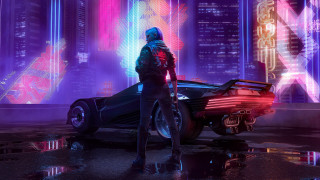 Futuristic city night neon cyberpunk 2 - synthwave style free wallpaper for desktop