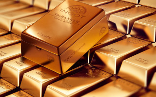 Gold bars keyboard mouse 3d - a mouse free wallpaper