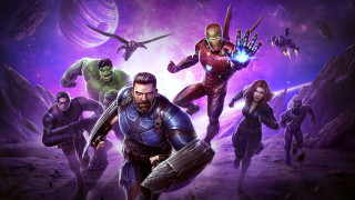 Avengers space scene purple stars - a space scene free wallpaper for desktop