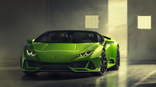 Green sports car garage door 3 - a green sports car free wallpaper for desktop