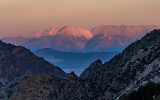 Mountain range pink sky snow 5 - murata range free wallpaper