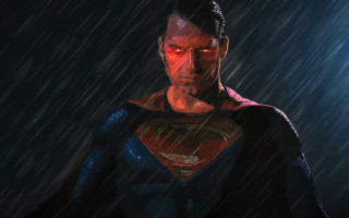 Superman rain storm digital painting - a man in a superman suit free wallpaper