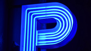 Neon sign blue light dark - p free wallpaper