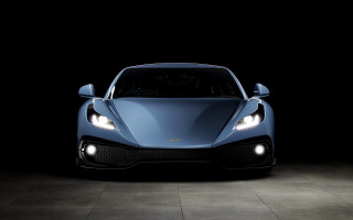 Blue sports car headlights hood - the hood free wallpaper