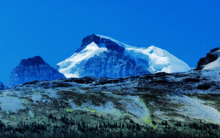 Mountain forest lake sky peak - peak in the distance free wallpaper