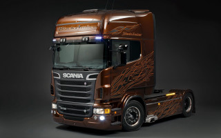 Brown truck flame design black - the front of its free wallpaper for desktop
