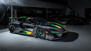 Sports car green yellow stripes - other car free wallpaper