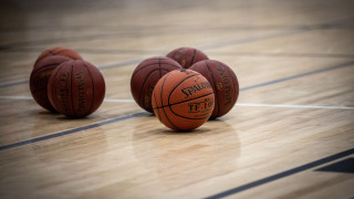 Three basketballs on court process - a basketball court free wallpaper