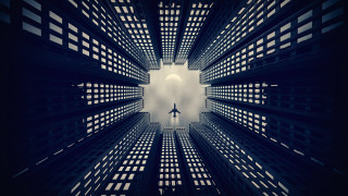 Skyline bridge city night moon - a large room free wallpaper