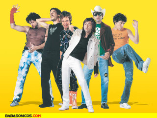 Men group yellow background standing - a group of men free wallpaper for desktop