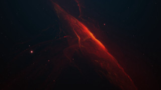 Red astronaut space aurora stars - the dark sky free wallpaper for desktop