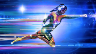 Colorful suit running baseball bat - a baseball bat free wallpaper