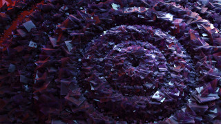 Large purple object circle red - octane renderer free wallpaper for desktop