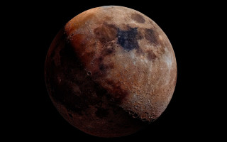 Moon earth star space night - a large object free wallpaper