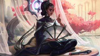 Woman fan painting armor dark - a fan free wallpaper for desktop