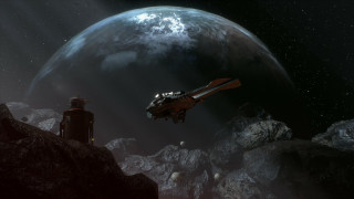 Space station rocky area distant - a rocky area free wallpaper