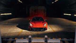 Red sports car parking garage 2 - a parking garage free wallpaper for desktop