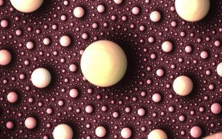 White ball pink dots kinetic - a surface free wallpaper