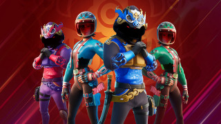 Colorful boys red background synchromism - key art free wallpaper