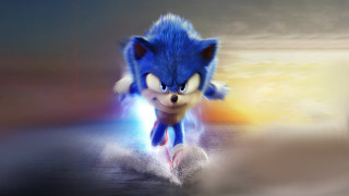 Blue sonic riding surfboard ocean - sonic free wallpaper