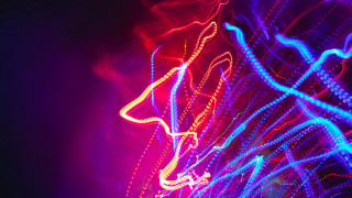 Neon bear holography energy lightning - a bear free wallpaper