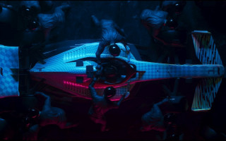 Futuristic vehicle red blue hologram - a futuristic vehicle free wallpaper