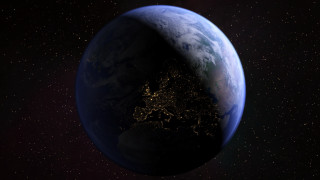 Earth space stars blue hue - a view of the earth free wallpaper