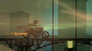 Motorcycle rider bridge water light - cliff childs free wallpaper