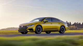 Yellow volkswagen arteus country road - 8k photorealistic free wallpaper