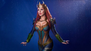 Horns crown portrait cosplay aurora - art nouveau free wallpaper