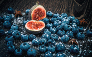 Figurine blueberries powdered sugar food - sugar free wallpaper