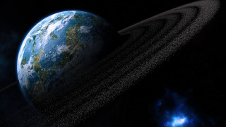 Planet ring dust star space - a planet free wallpaper
