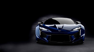 Blue sports car dark room 6 - vorticism free wallpaper