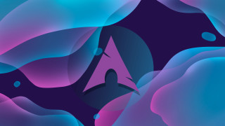 Blue purple person middle vector - dark background free wallpaper for desktop