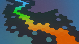 Colorful hexagon abstract background generative - hue free wallpaper