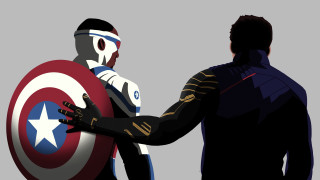 Black suit man shield star - a black suit holding free wallpaper